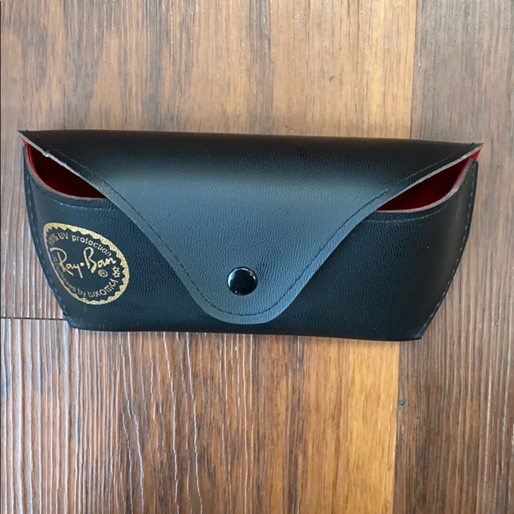 Vintage black leather ray ban case